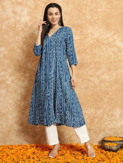 Elegant Printed Anarkali Kurta