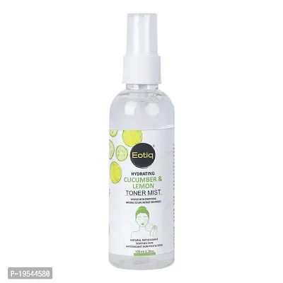 Eotiq 100ML Cucumber  Lemon Toner Mist, Tightens pores  evens skin tone, Suitable for Oily skin, No Sulphate, No Alcohol