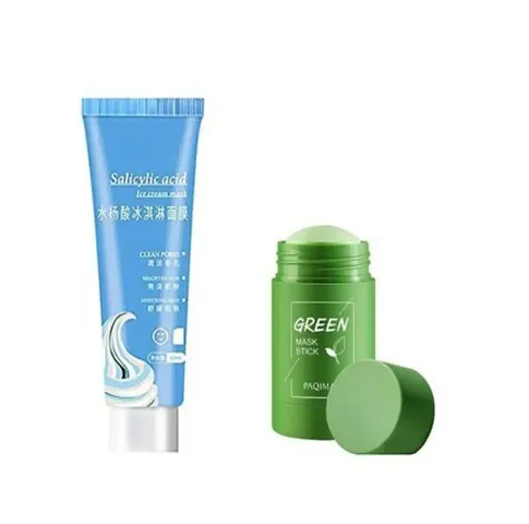 Best Quality Green Tea Purifying Clay Stick Mask With Skin Care Essential Combo