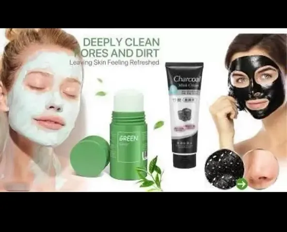 Green Tea Mask And Charcoal Face Mask