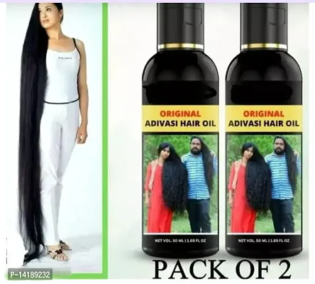 Adivasi Ayurvedic Herbal Hair Oil for Women and Men for Shiny Hair Long - Dandruff Control - Hair Loss Control - Long Hair - Hair Regrowth Hair Oil ( 100 % Ayurvedic) (60 ml) Pack 2