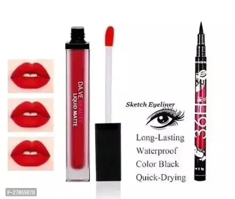 dave liquid matte lipstick and  36h eyeliner-thumb0