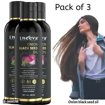 Eneeva Onion Black Seed Hair Oil-100ml (Pack of 3)-thumb0