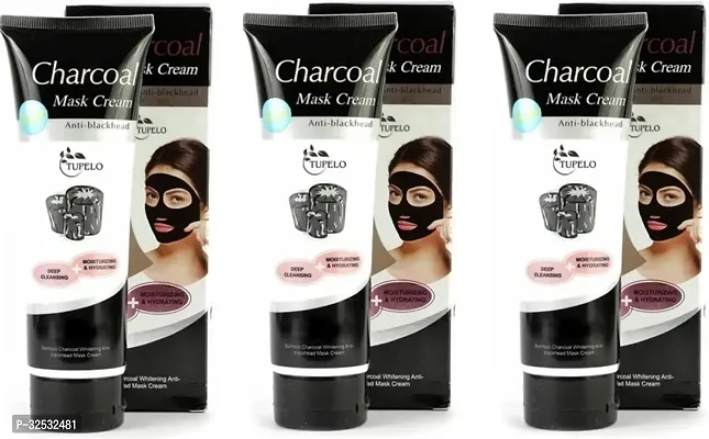 Charcoal Face Mask, Anti Black Head,  Oil Control (Pack of 3) (130 ml)-thumb0