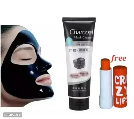 Charcoal Peel Off Mask  Crazy Lips Balm- Pack of 2