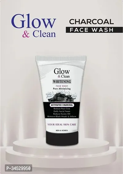 Glow  Clean Whitening Face Wash with Activated Charcoal-thumb0