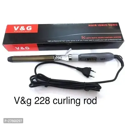 Professionals VG Hair Curler 228 For Women With Temperature Control Settings (Grey) (22 mm)