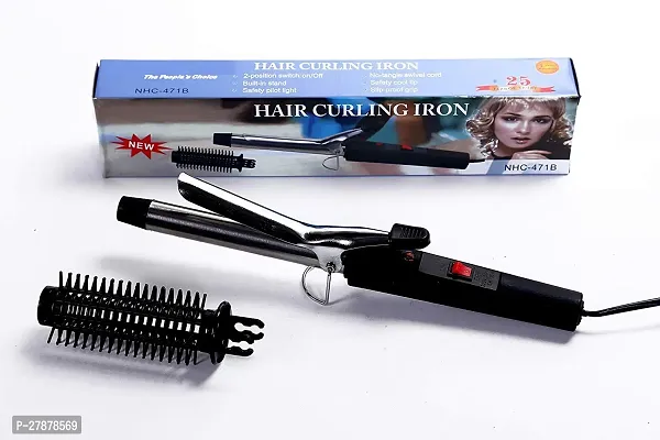Hair Curler and straightener Hair Curling Iron Rod Electric 471 B Hair Curler Iron for Women Black-thumb0
