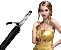 Hair Curler and straightener Hair Curling Iron Rod Electric 471 B Hair Curler Iron for Women Black-thumb1