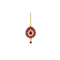 Atasi International Gold Plated Pink Diamond Necklace Jewellery Set for Women (GR5011)-thumb4