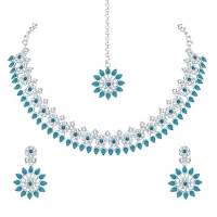 Designer Alloy American Diamond Jewellery Set for Women-thumb1