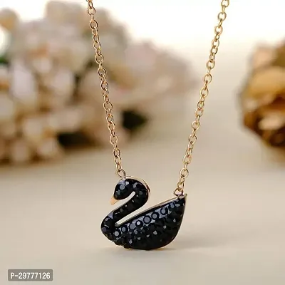 Swan Pendant Necklace Gold-plated Alloy Pendant-thumb0