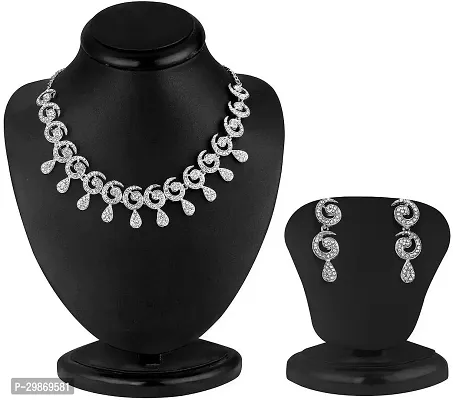 Alloy Rhodium Silver Combo Jewel Set-thumb3