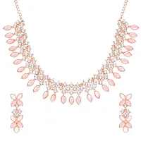 Crystals AD Diamond Jewellery Necklace Set for Women-thumb1