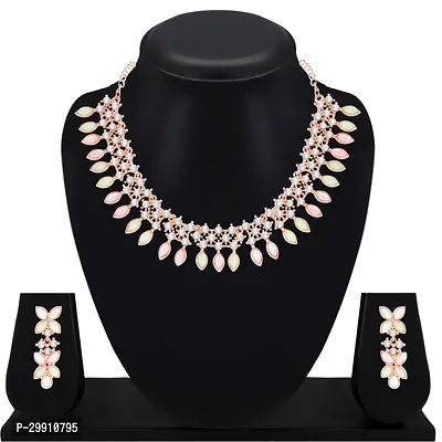 Crystals AD Diamond Jewellery Necklace Set for Women-thumb0