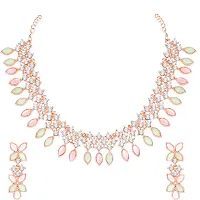 Crystals AD Diamond Jewellery Necklace Set for Women-thumb1