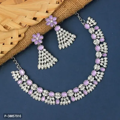 Alloy Silver,purple Jewel Set