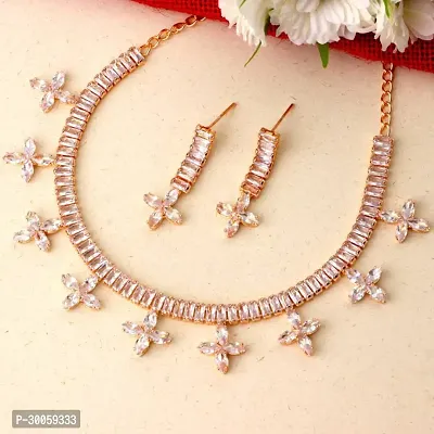 Crystal Rose Gold Jewellery Set-thumb0