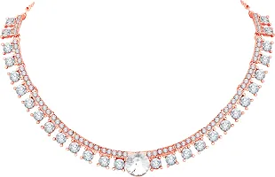 Rose Gold Crystal Diamond Jewelry Set for Women-thumb1