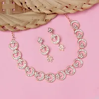 Rose Gold Crystal Diamond Jewelry Set for Women-thumb1