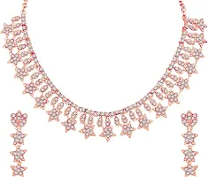 Rose Gold Crystal Diamond Jewelry Set for Women-thumb1