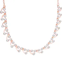 Rose Gold Crystal Diamond Jewelry Set for Women-thumb1