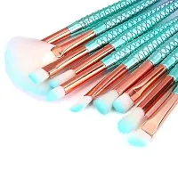 Makeup Brushes Set 10pcs 3D Mermaid Makeup Brush Eyeshadow Eyeliner Blush Brushes (Pack of 10)-thumb2