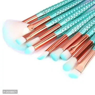 Makeup Brushes Set 10pcs 3D Mermaid Makeup Brush Eyeshadow Eyeliner Blush Brushes (Pack of 10)-thumb3