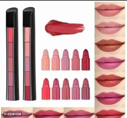 HMG Combo Of Red Edition + Nude Edition Creamy Matte Finish Lipsticks (Multi-color, Red  Nude Multi Shade)(Pack Of 2)