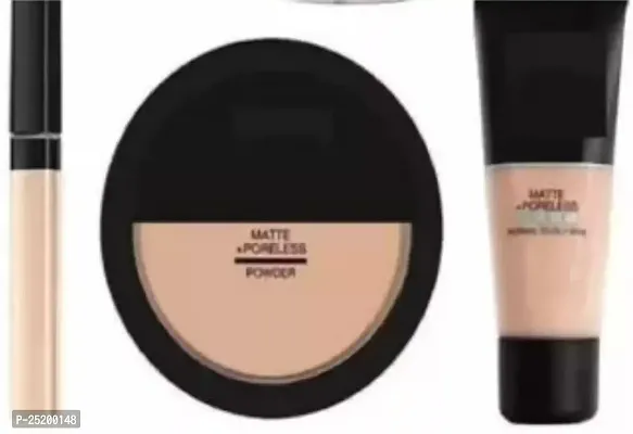 HMG Combo Of Compact Powder, Foundation And Liquid Concealer (Pack of 3)-thumb0