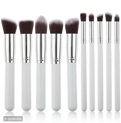 MAKEUP TOOLS BRUSH SET 10 WHITE (Pack of 10)