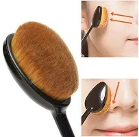 Kelley Make Up Foundation Powder Concealer Oval Blending Blush Brush-thumb2