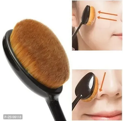 Kelley Make Up Foundation Powder Concealer Oval Blending Blush Brush-thumb3