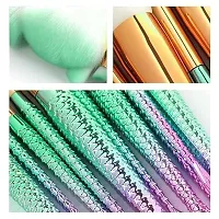 Makeup Brushes Set 10pcs 3D Mermaid Makeup Brush Eyeshadow Eyeliner Blush Brushes (Pack of 10)-thumb4