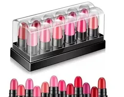 HMG Mini Matte Travel Friendly and Long Lasting Pocket Lipstick Combo (Set of 12 Mini Lipsticks) Matte Finish, 18g - Multicolor-thumb2