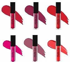 Pankaj Enterprises Matte Ultra Smooth Liquid Lipstick (6 Piece) Finish - Multicolor with makeup Blander puff PACK OF 8-thumb2