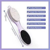 Pankaj Enterprises Pumice Stone Brush for Feet, 2 Pack Foot Brush Scrubber 4 in 1 Pedicure Paddle Kit for Foot Care (Lilac and Blue)-thumb3