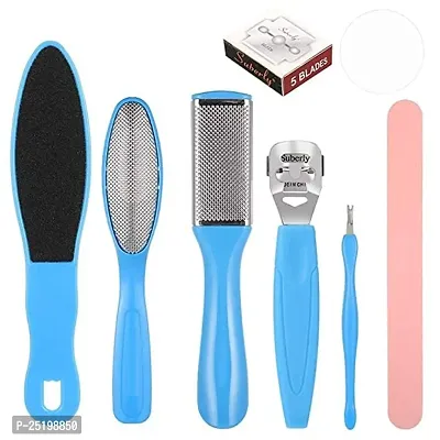 8 in 1 Pedicure Tool Kit for Feet Foot Scrubber for Dead Skin, Callus Remover, Foot Scraper, Foot File, Pitchfork, Filer for Nail Repair Tool