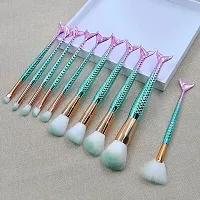 Makeup Brushes Set 10pcs 3D Mermaid Makeup Brush Eyeshadow Eyeliner Blush Brushes (Pack of 10)-thumb3