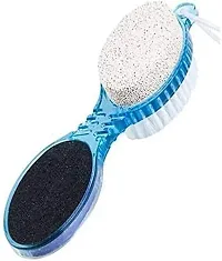 Pankaj Enterprises Pumice Stone Brush for Feet, 2 Pack Foot Brush Scrubber 4 in 1 Pedicure Paddle Kit for Foot Care (Lilac and Blue)-thumb2