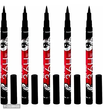 Yanqina Precision Liquid Waterproof Lash Eyeliner Pencil (Black) - Pack of 5