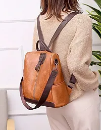 Craftwood Backpack Purse for Women Satchel Handbags Large Capacity Travel Vintage PU Leather Shoulder Bag For Office College-thumb2