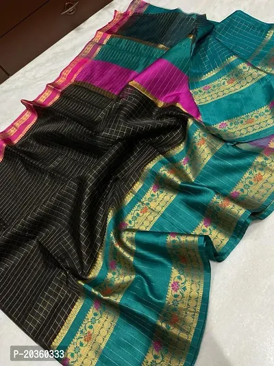 Stylish Organza Saree with Blouse Piece-thumb0