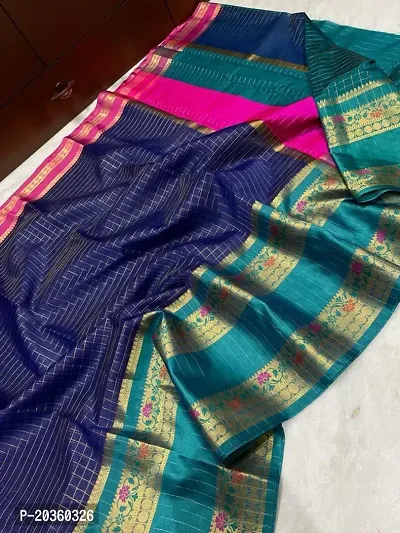 Stylish Organza Saree with Blouse Piece-thumb2