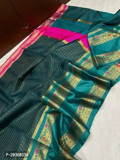 Stylish Organza Saree with Blouse Piece-thumb2