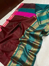 Stylish Organza Saree with Blouse Piece-thumb1