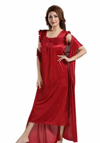 Hot Selling Satin Nightdress Women's Nightwear 