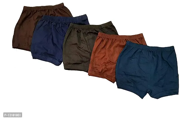 Kids Boys And Girls Cotton Plain/Solid Drawer Pack Of 5