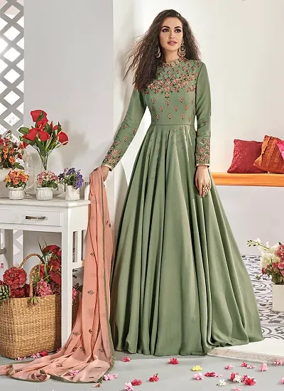 Limited Stock Cotton Silk Ethnic Gowns 