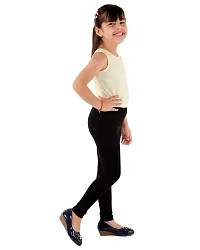 Trendy Regular Fit Solid Super Cotton Lycra Ankle Length Leggings  (Size 2-12 Years)-thumb1